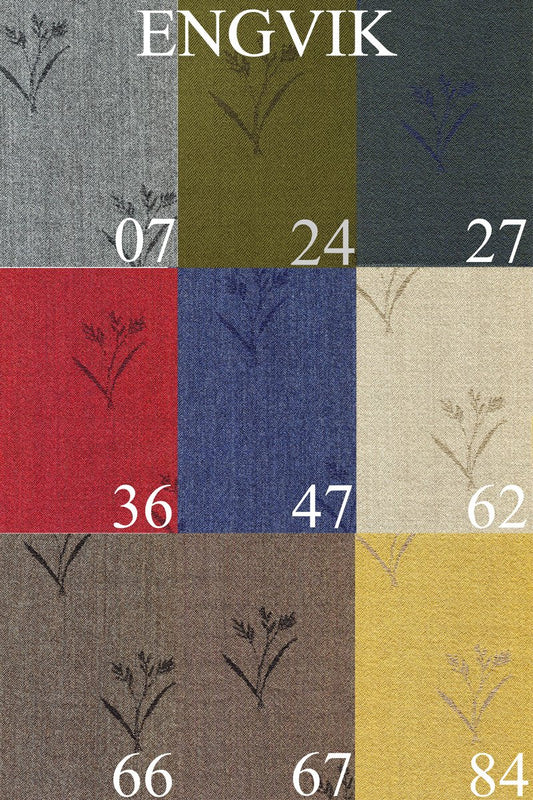ENGVIK blomstret stoffprøver