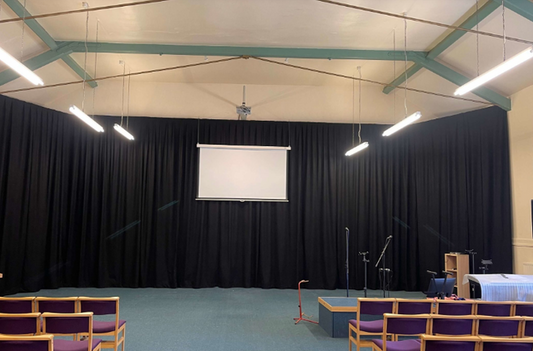 Woolserge Sort Sceneteppestoff