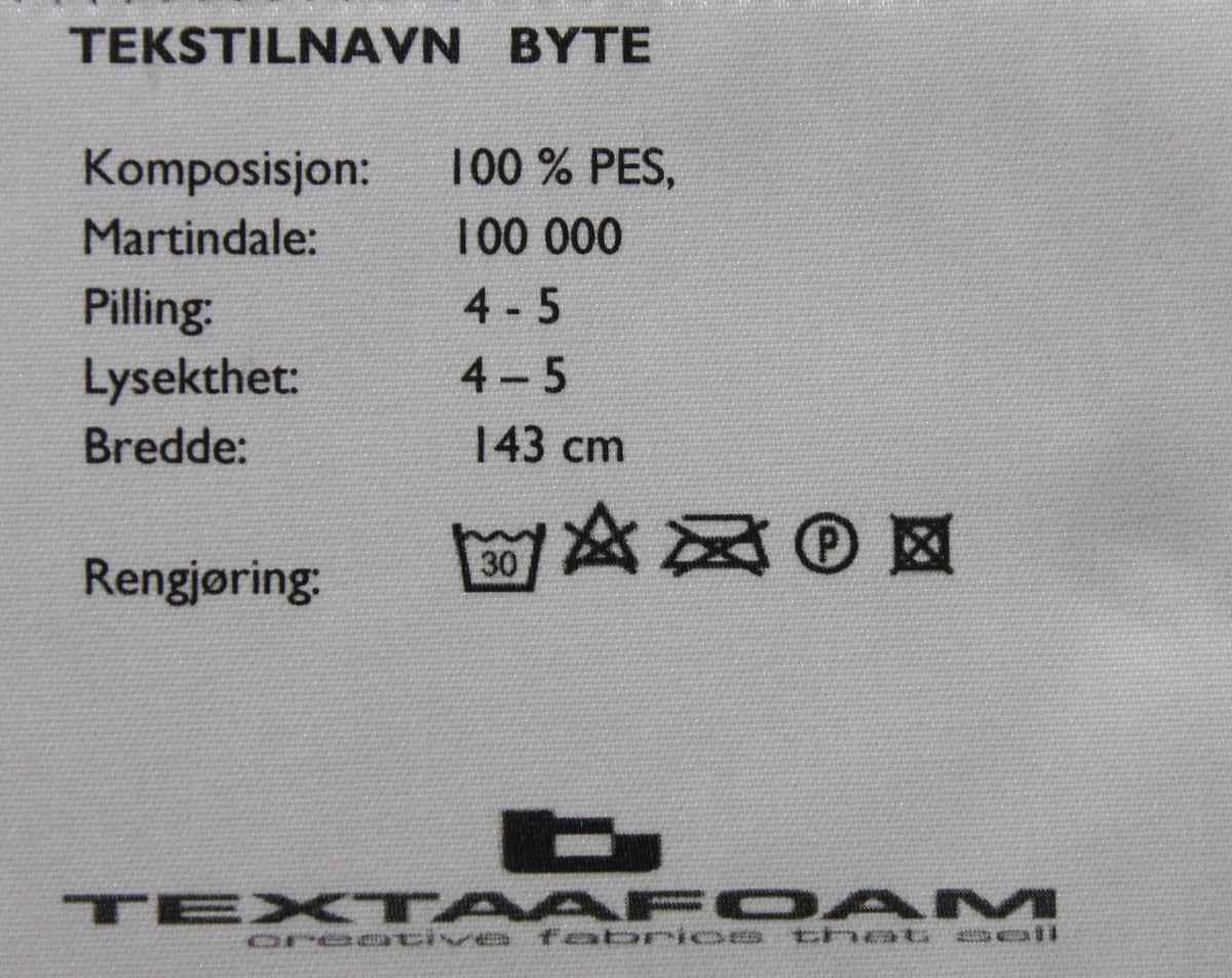BYTE - Stoffprøver