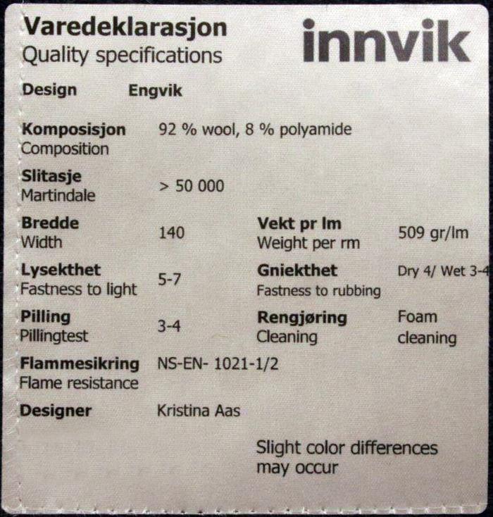 ENGVIK MELERT -  Møbelstoff