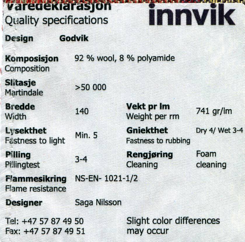 GODVIK møbelstoff