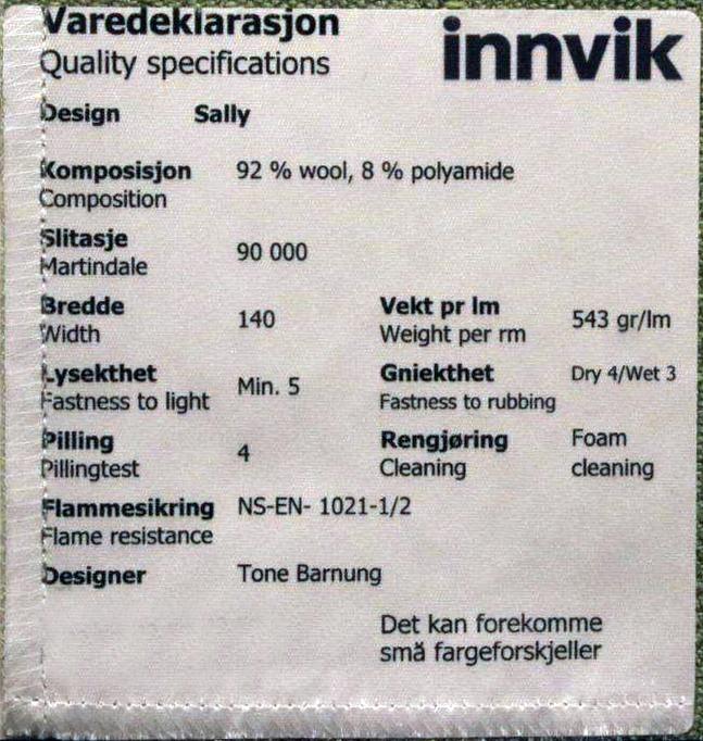 SALLY - uni  møbelstoff
