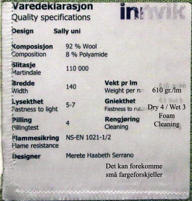 SALLY - uni  møbelstoff